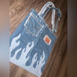 reworked Levi’s tote bag.
